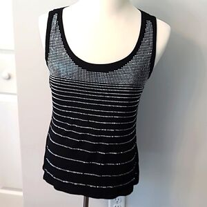 Black bling tank top L